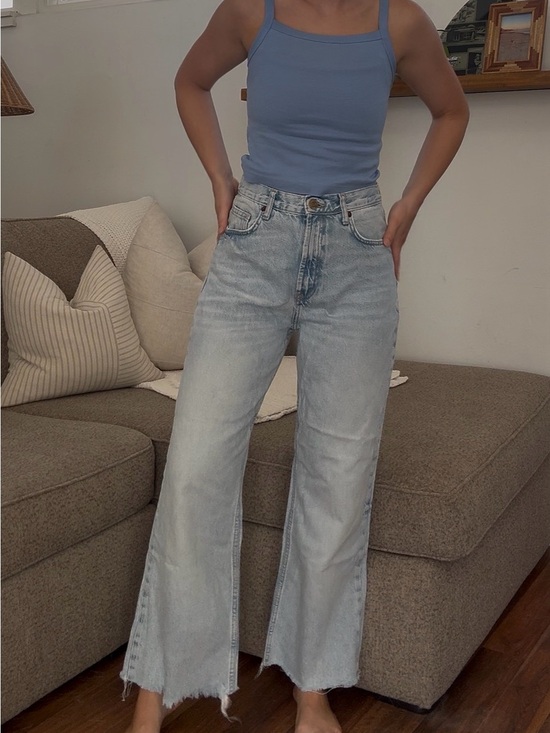 Zara Denim - Zara Light Blue High-Rise Wide Leg Jeans